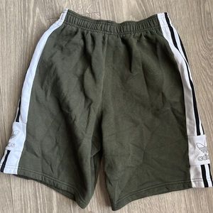 Olive green adidas shorts